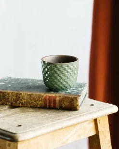 LA GREEN TOUCH - Mini cache pot - relief vert