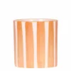 LA GREEN TOUCH - Pot décoratif à rayures oranges