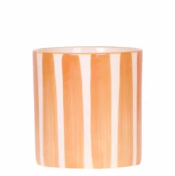 LA GREEN TOUCH - Pot décoratif à rayures oranges
