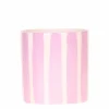 LA GREEN TOUCH - Pot décoratif painted stripe - rose