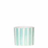 LA GREEN TOUCH - Pot décoratif painted stripe - turquoise