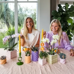 LA GREEN TOUCH - Pot décoratif mosa rose