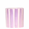 LA GREEN TOUCH - Pot décoratif painted stripe - lilas