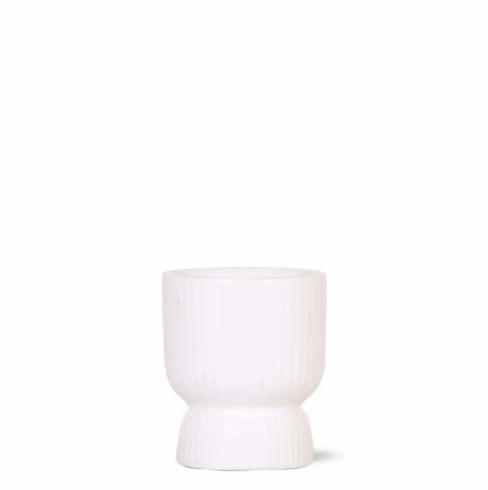 LA GREEN TOUCH - Pot décoratif diabolo blanc