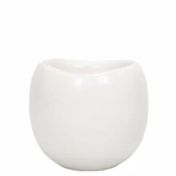 LA GREEN TOUCH - Pot décoratif en céramique blanche