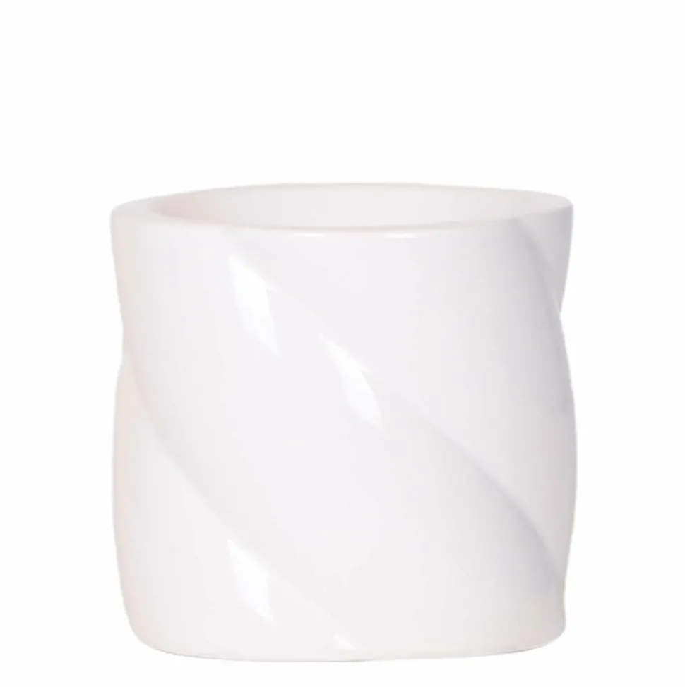 LA GREEN TOUCH - Pot décoratif candy blanc