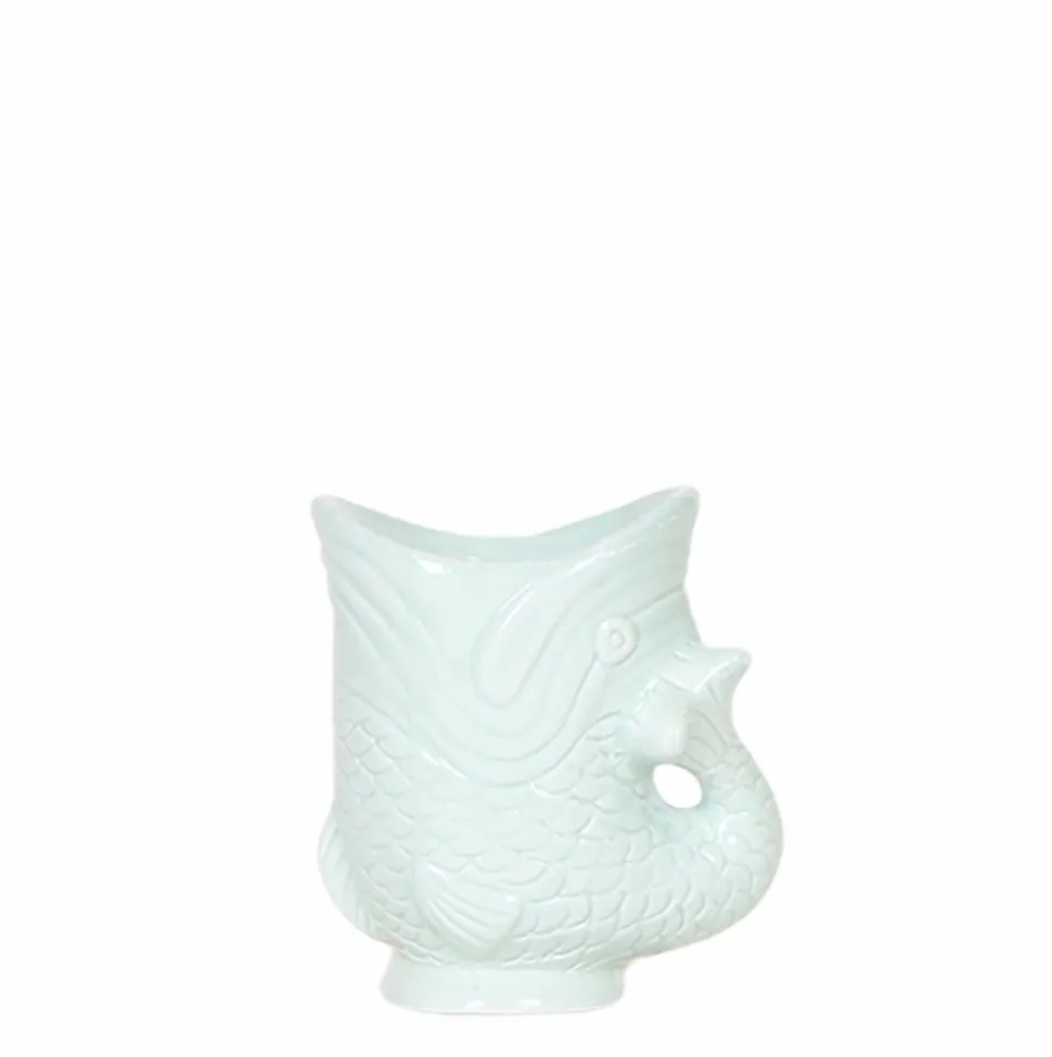 LA GREEN TOUCH - Pot décoratif fish turquoise