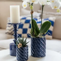 LA GREEN TOUCH - Pot décoratif candy bleu vibrant