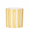 LA GREEN TOUCH - Pot décoratif à rayures peintes - jaune