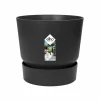 LA GREEN TOUCH - Pot elho greenville rond noir 14 cm