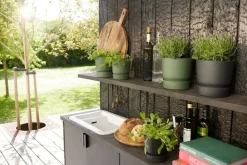 LA GREEN TOUCH - Pot elho greenville rond noir 14 cm