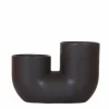 LA GREEN TOUCH - Pot tubulaire en céramique noir