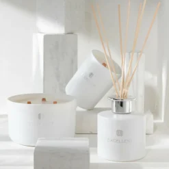 LANA DECO - Bougie parfumée "excellent" 28cm golden honey blanc