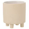 LANA DECO - Cache-pot déco en céramique "sable" 16cm beige