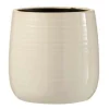 LANA DECO - Cache-pot en céramique "uni" 16cm blanc