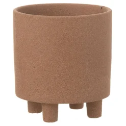 LANA DECO - Cache-pot en céramique "thibault" 16cm marron