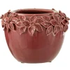 LANA DECO - Cache-pot en céramique "flora" 21cm rose
