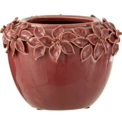 LANA DECO - Cache-pot en céramique "flora" 21cm rose