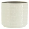 LANA DECO - Cache-pot en céramique "brillant" 17cm blanc