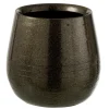 LANA DECO - Cache-pot en céramique "brillant" 20cm vert