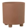 LANA DECO - Cache-pot en céramique "thibault" 27cm marron