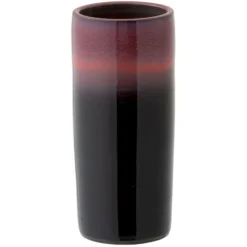 LANA DECO - Vase design "bord céramique" 35cm rouge & noir