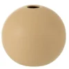 LANA DECO - Vase design "boule céramique" 18cm beige