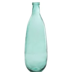 LANA DECO - Vase design en verre "bouteille" 75cm bleu azur