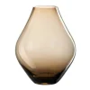 LANA DECO - Vase design en verre "abby" 24cm ambre marron