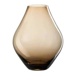 LANA DECO - Vase design en verre "abby" 24cm ambre marron