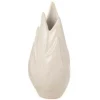 LANA DECO - Vase design en céramique "ibiza brillant" 25cm beige
