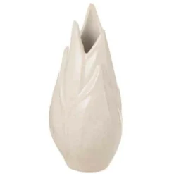 LANA DECO - Vase design en céramique "ibiza brillant" 25cm beige