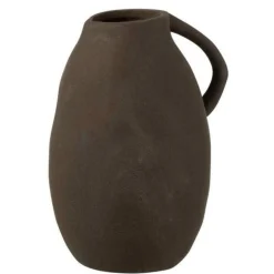 LANA DECO - Vase design en céramique "cruche" 25cm noir