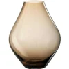 LANA DECO - Vase design en verre "abby" 28cm ambre marron