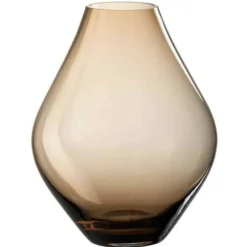 LANA DECO - Vase design en verre "abby" 28cm ambre marron