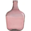 LANA DECO - Vase design en verre "bouteille déco" 42cm rose