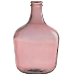 LANA DECO - Vase design en verre "bouteille déco" 42cm rose