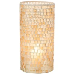 LANA DECO - Vase design "mosaïque ronde" 30cm orange