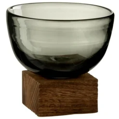 LANA DECO - Vase rond design "socle" 12cm marron