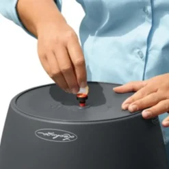 LECHUZA - Pot Classico Color, coloris gris ardoise D.43xH.40cm