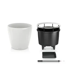 LECHUZA - Pot Classico Premium, coloris blanc D.35cm