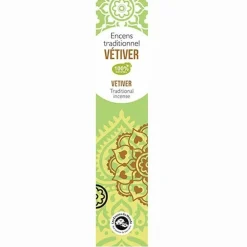 LES ENCENS DU MONDE - Encens indien vétiver 80 bâtonnets de 45 min
