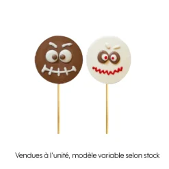 LES GOURMANDISES DE SOPHIE - Sucette d'Halloween en chocolat au lait : Monstrochoco - 40g