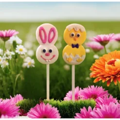 LES GOURMANDISES DE SOPHIE - Brochette guimauve/chocolat 30g : Marine la lapine, Marin le poussin