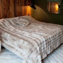 LINDER - Linder - coussin imitation fourrure doux aspect ombré