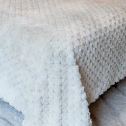 LINDER - Linder - jeté de lit imitation fourrure avec relief géométrique