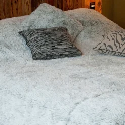 LINDER - Linder - jeté de lit imitation fourrure doux