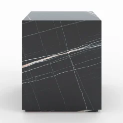 Lison - table d'appoint effet marbre noire