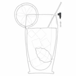 LOTTI - Lampe néon mojito 115x75 cm 832 led blanc chaud vert blanc froid ip44 lotti