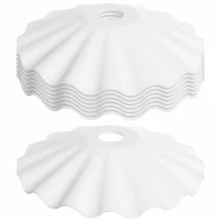LOTTI - Lot de 8 abat jour blanc pour guirlande guinguette 230v lotti